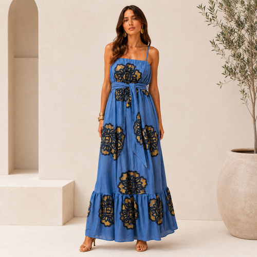 Isla Azure Maxi Dress