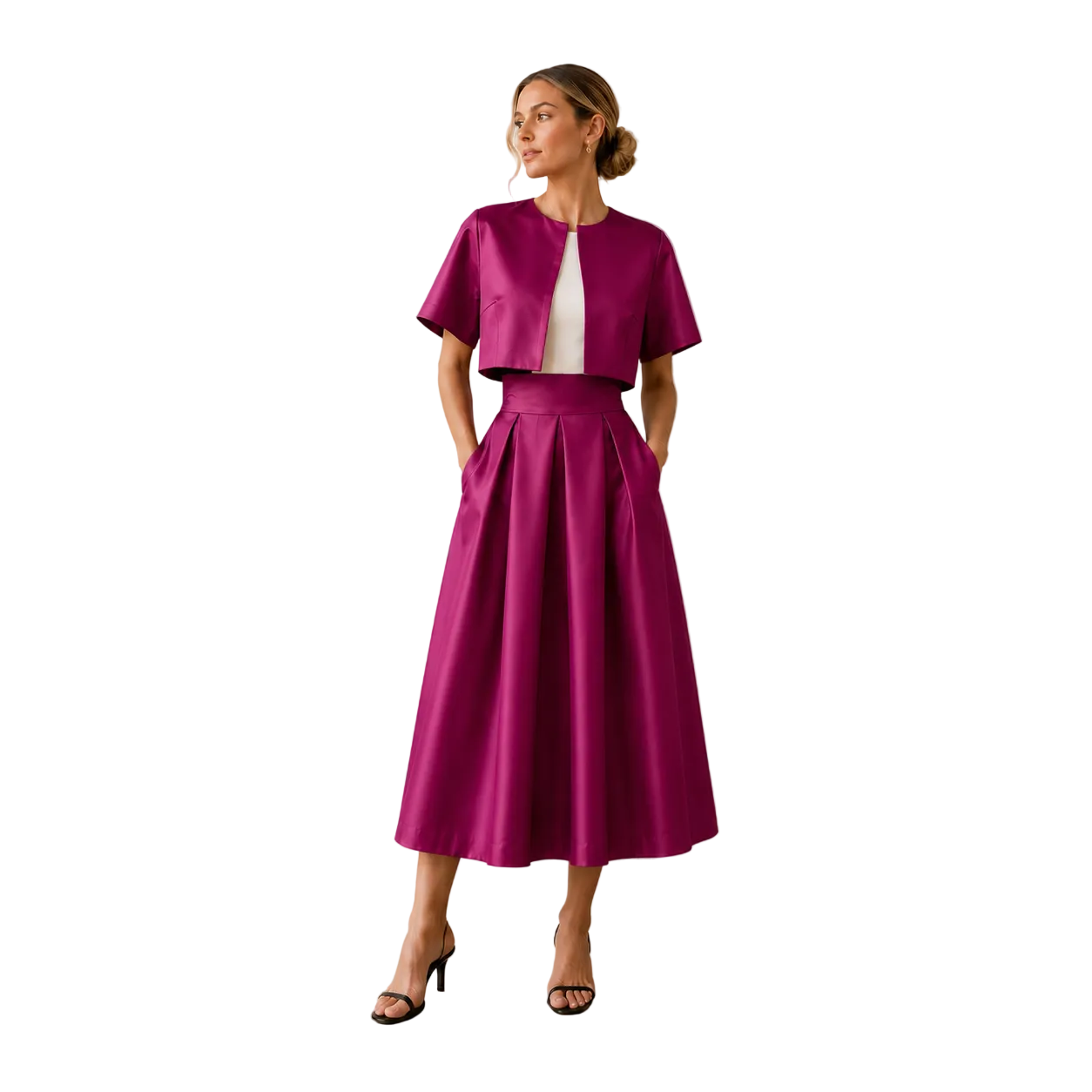 Sandy Skirt Midi Solid