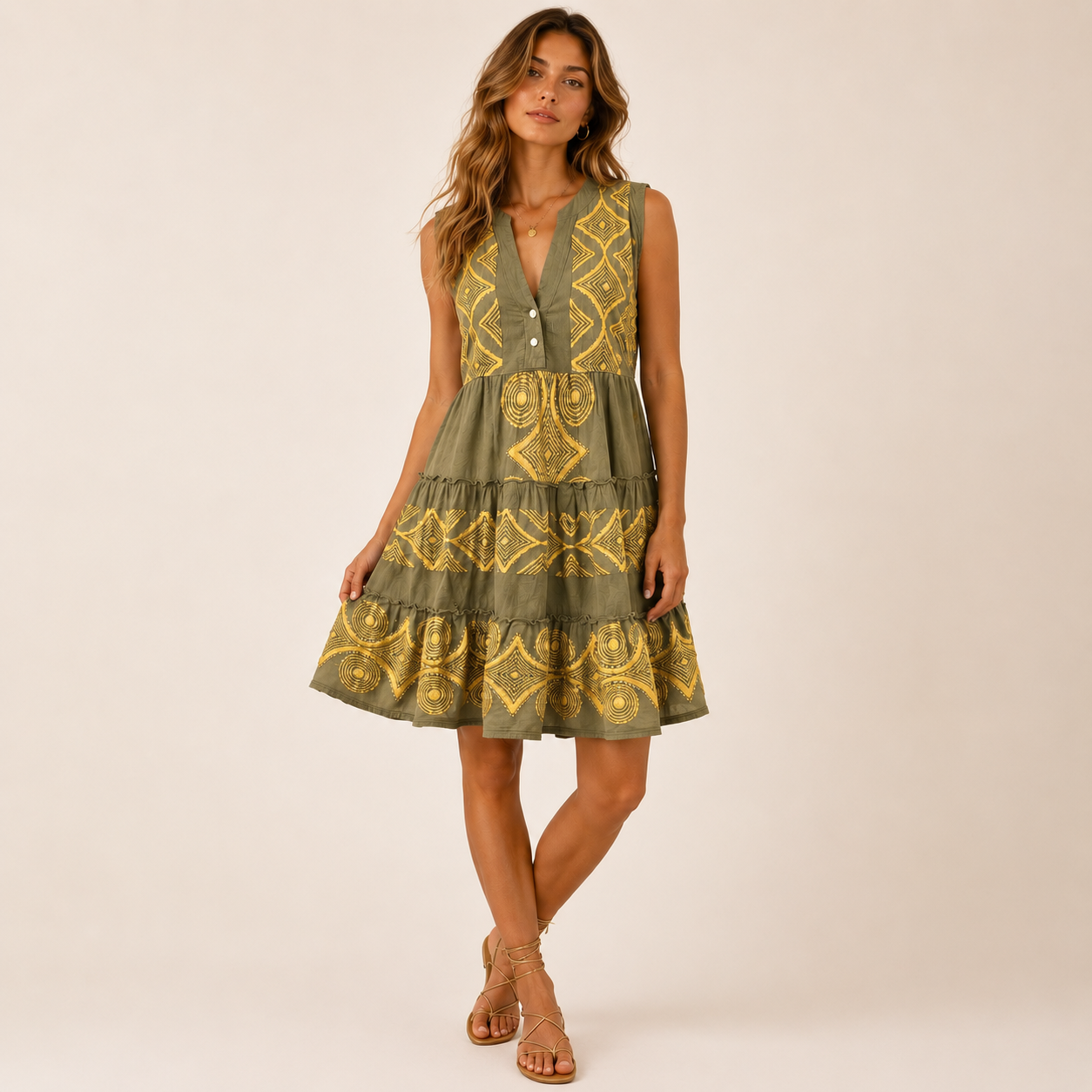 Seabreeze Embroidered Mini Dress