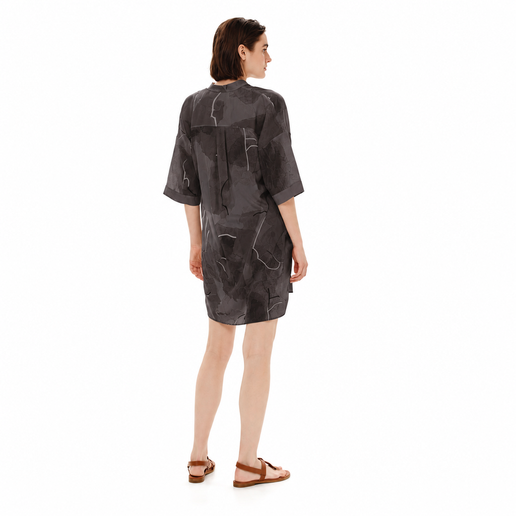 Mini Short Sleeved Dress – Abstract Silkiness