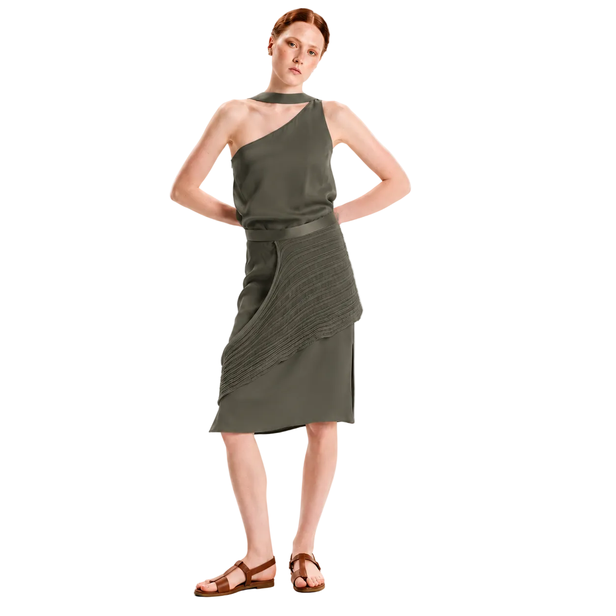 One-Shoulder Dress with Pannel – The Time Is Now
