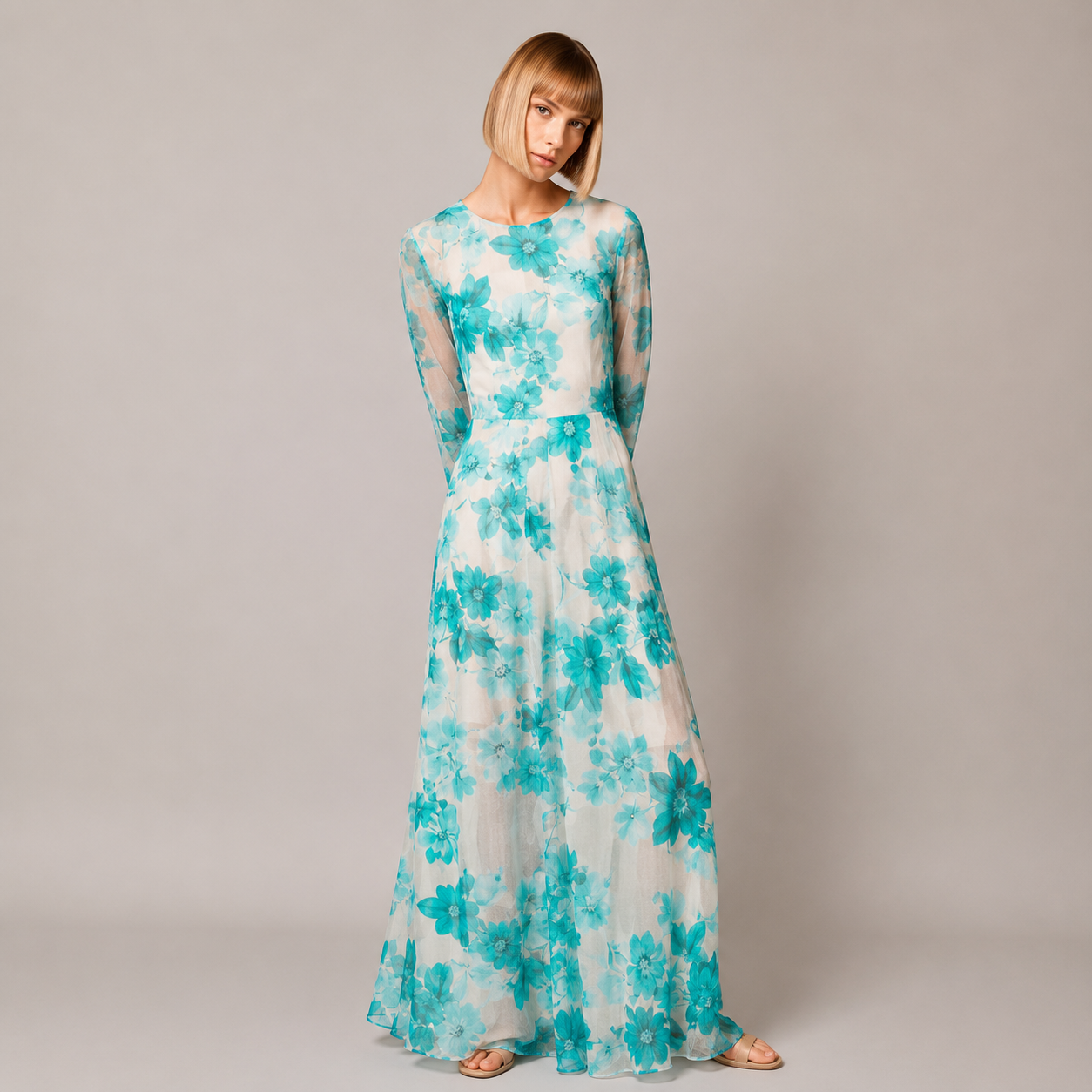 Aphrodite Long Silk Dress