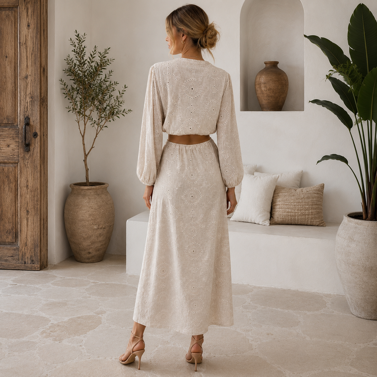 Amara Eyelet Cutout Maxi Dress