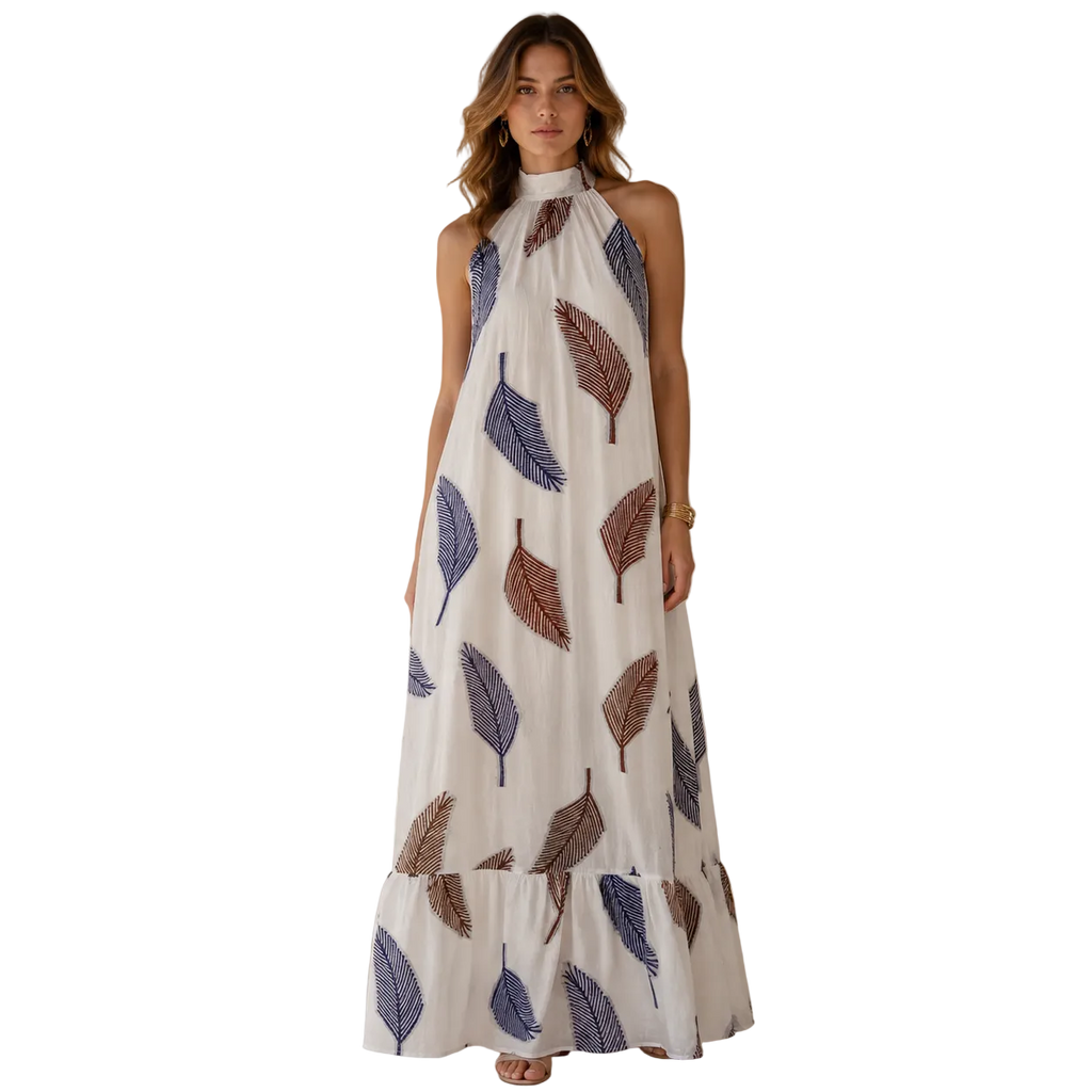 Kaia Palm Maxi Dress