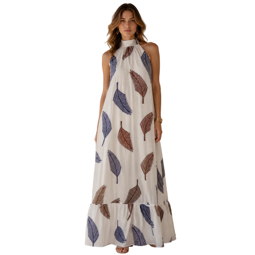 Kaia Palm Maxi Dress