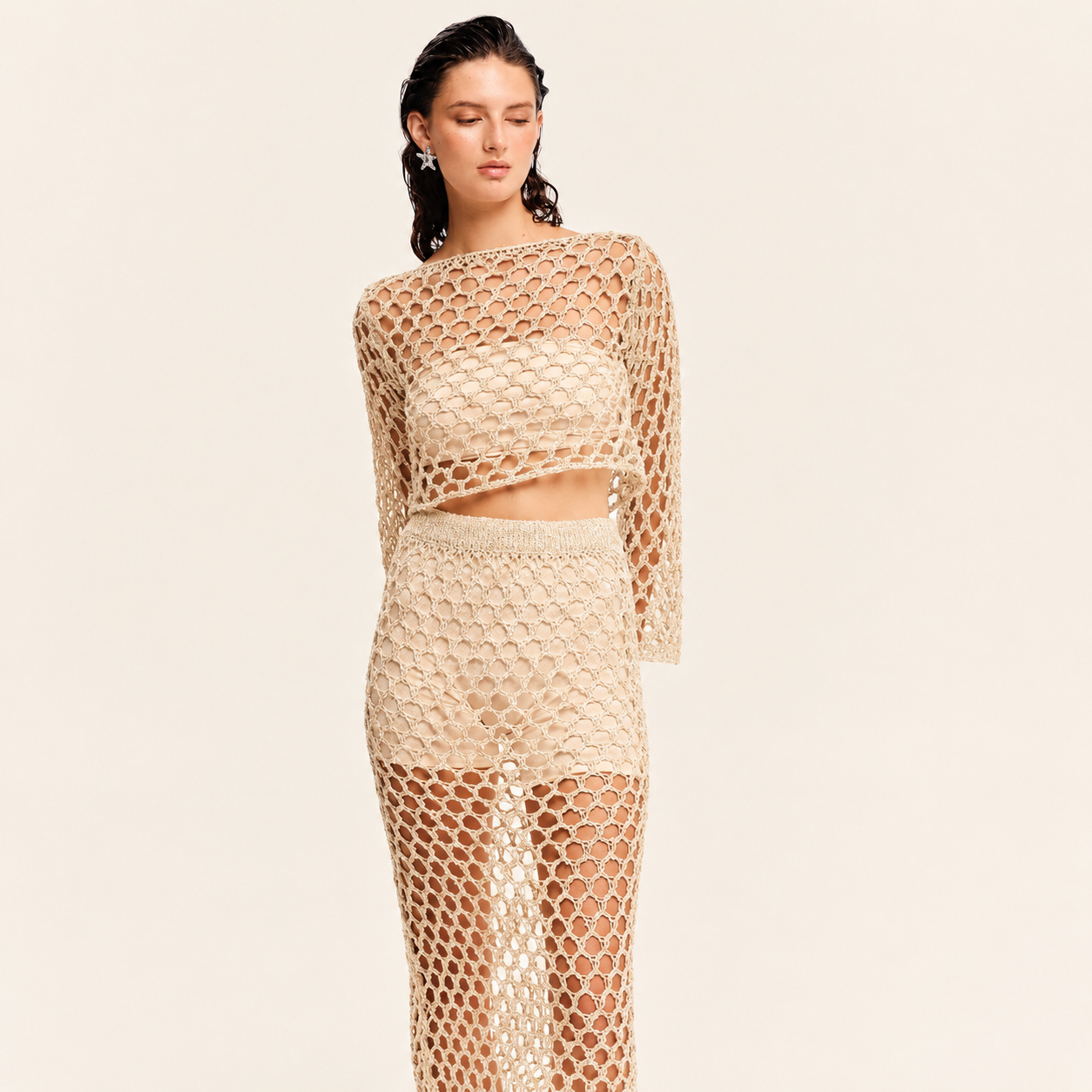 The Golden Hour Knit Midi Skirt