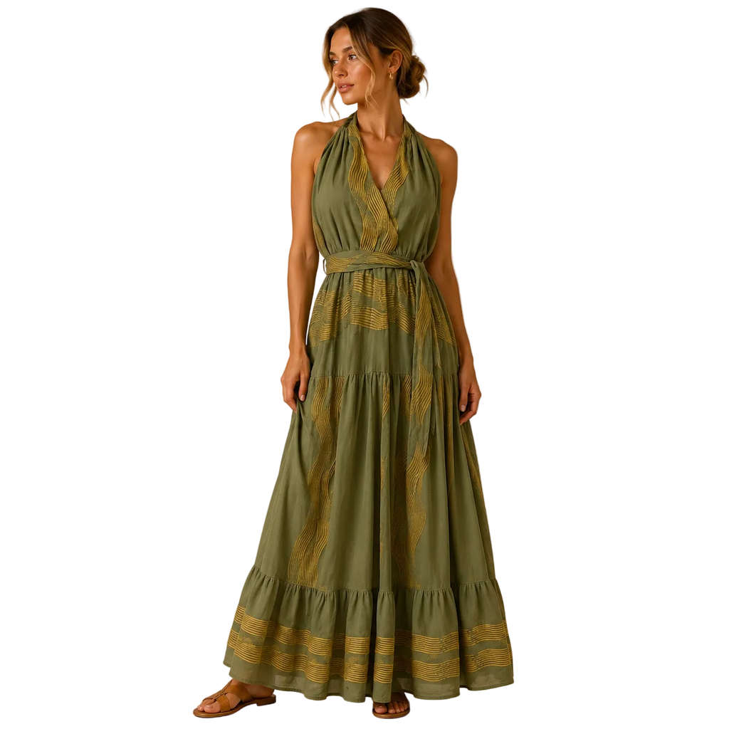 Sienna Halter Maxi Dress