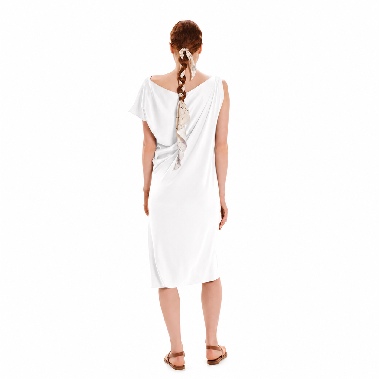 Draped Midi Dress – Opal