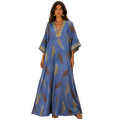 Azure Palm Maxi Caftan