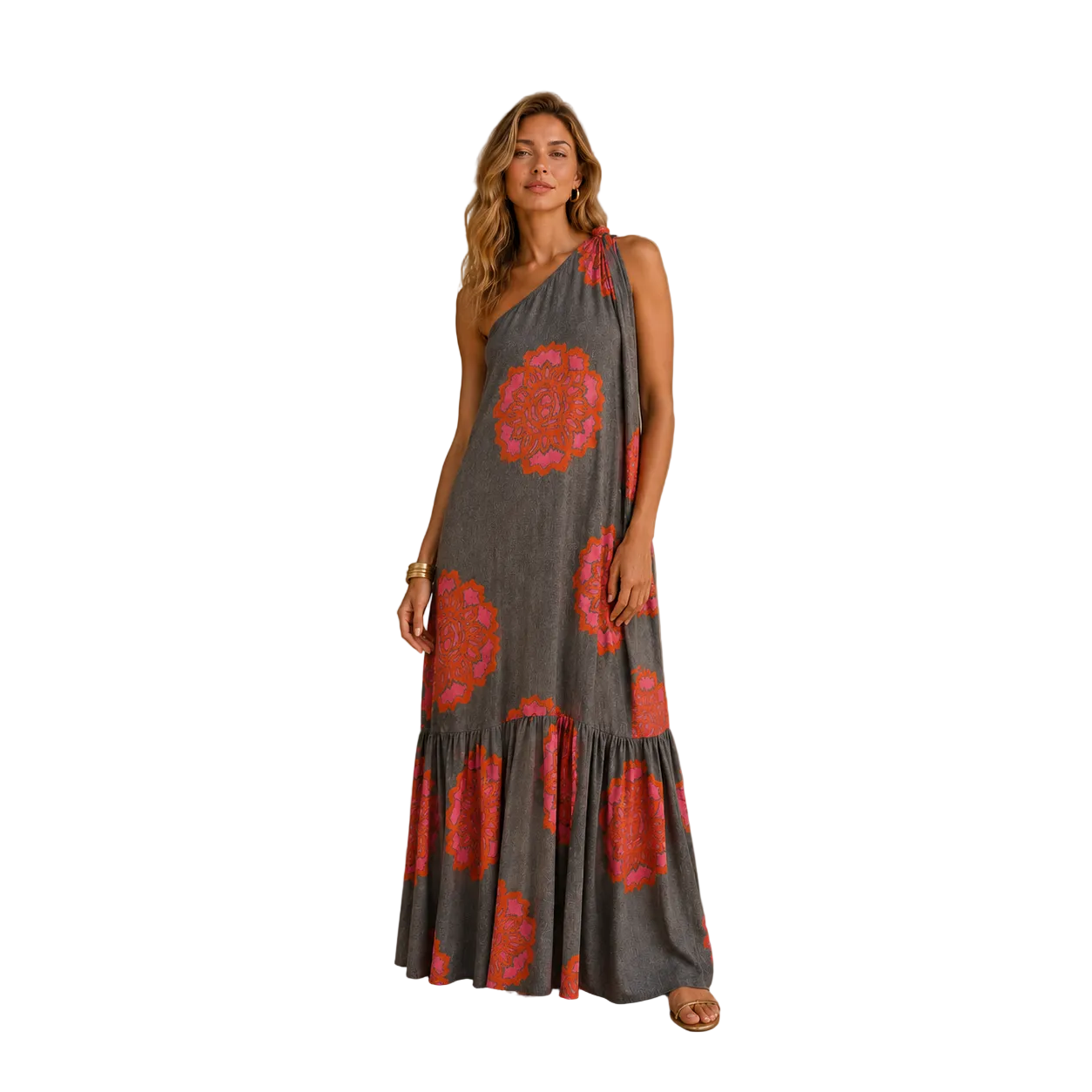 Elysia One-Shoulder Maxi Dress