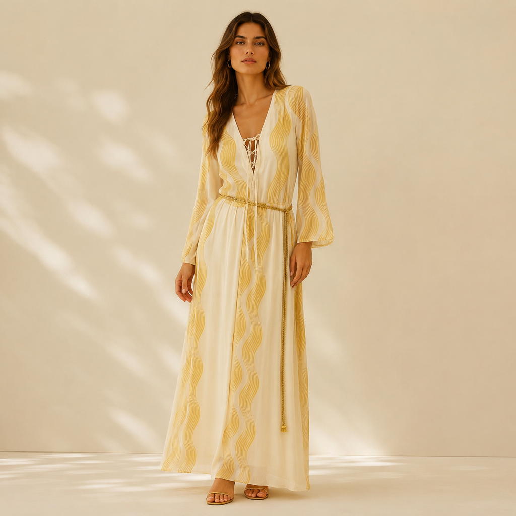 Helios Wave Maxi Dress