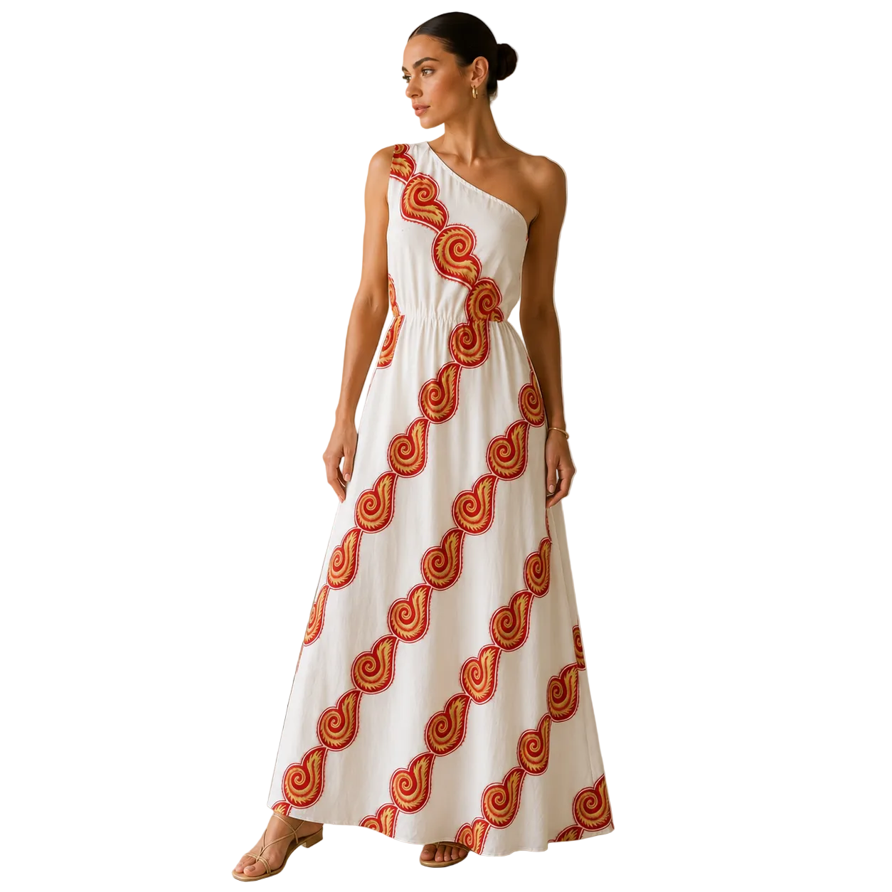 Zeus One Shoulder Maxi Dress