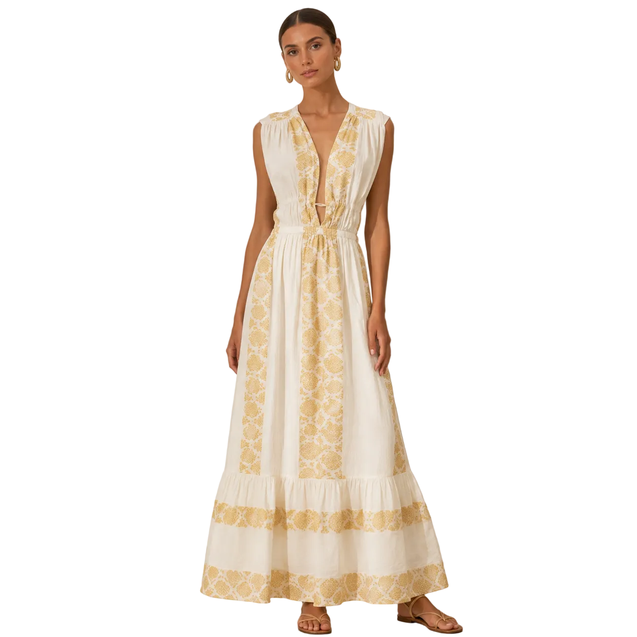 Aurelia Plunge Maxi Dress