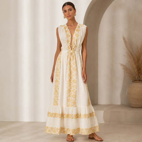 Aurelia Plunge Maxi Dress