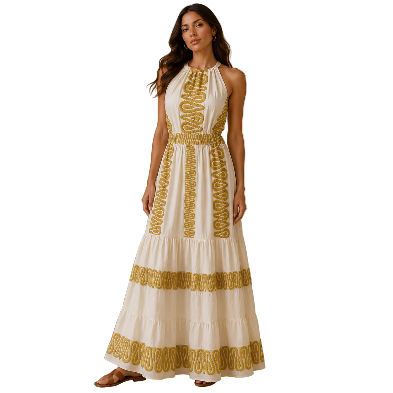 Selene High-Neck Maxi Dress