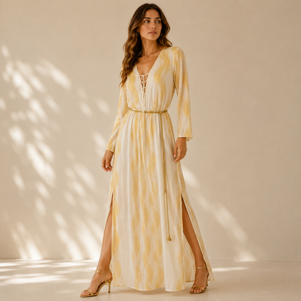 Helios Wave Maxi Dress
