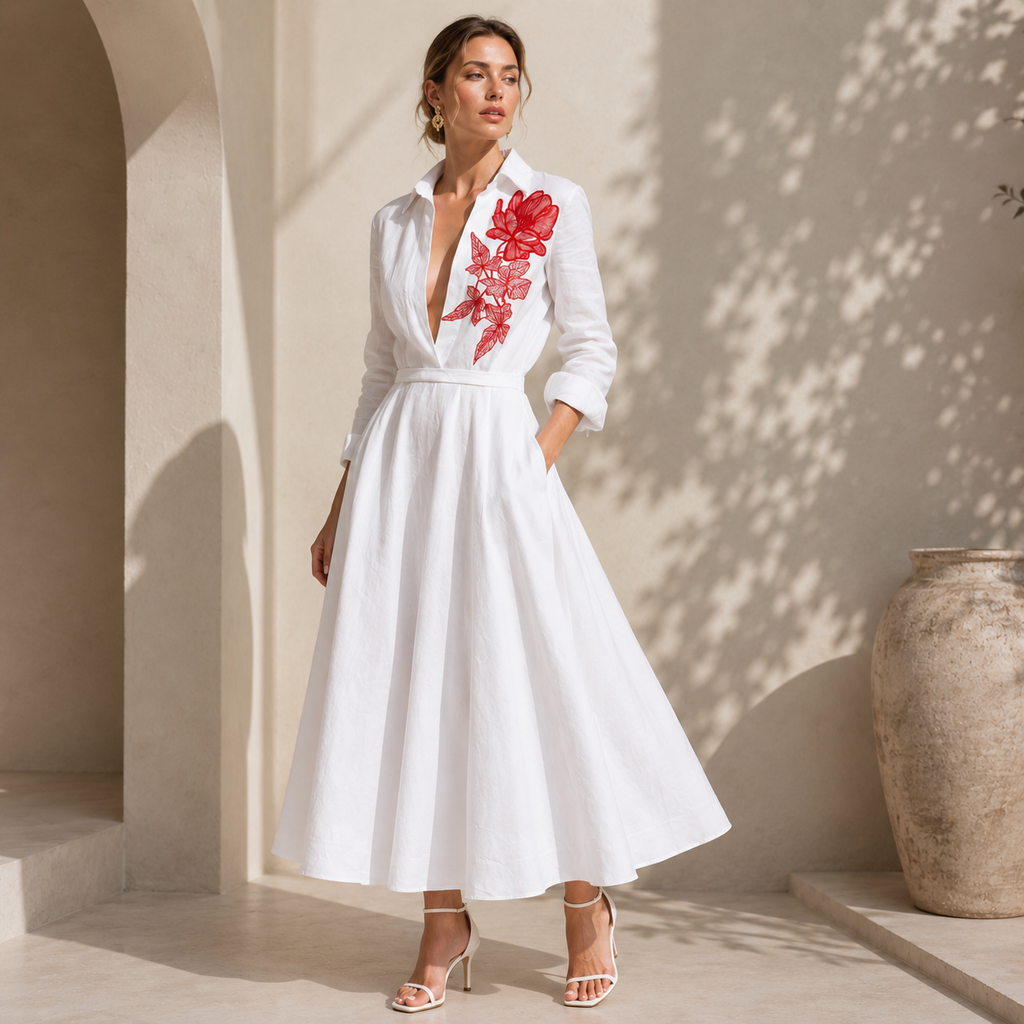 Stella Linen Shirt Dress