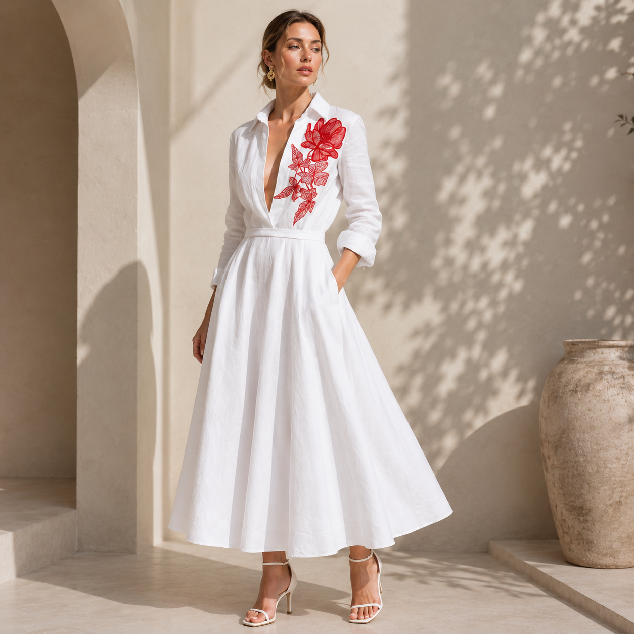 Stella Linen Shirt Dress