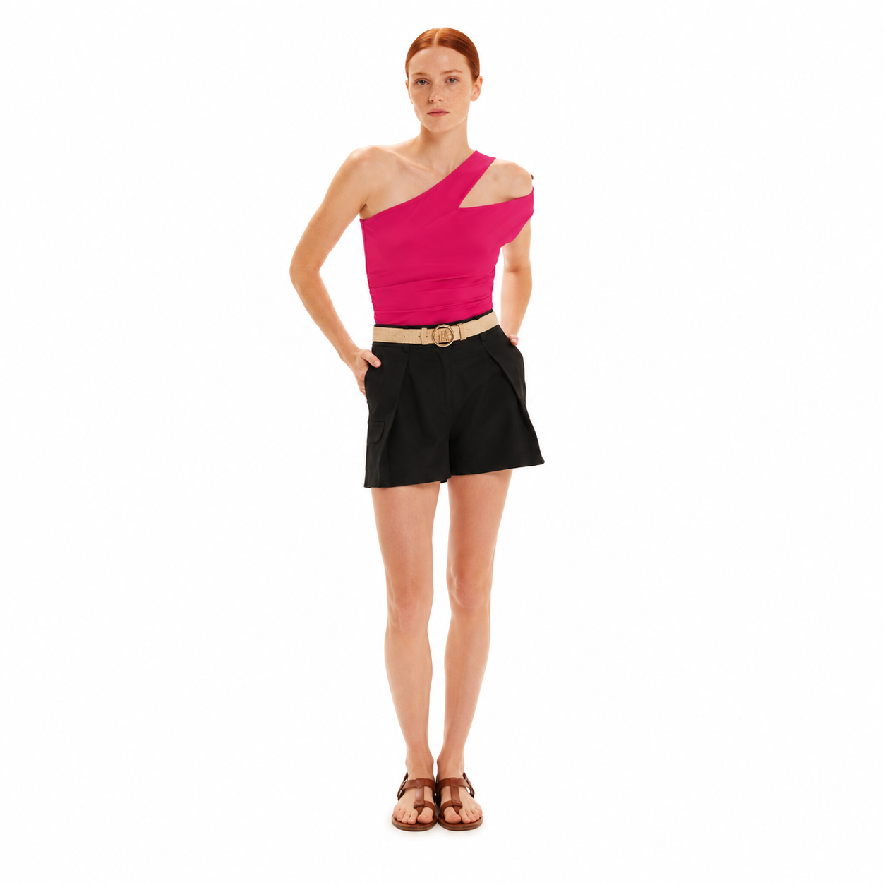 One-Shoulder Top with Cut-Out Detail – Eco Vital
