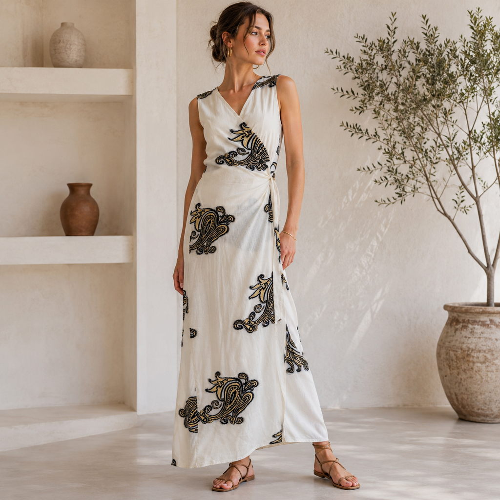 Valora Wrap Maxi Dress