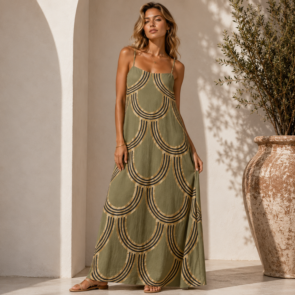 Golden Horizon Maxi Dress