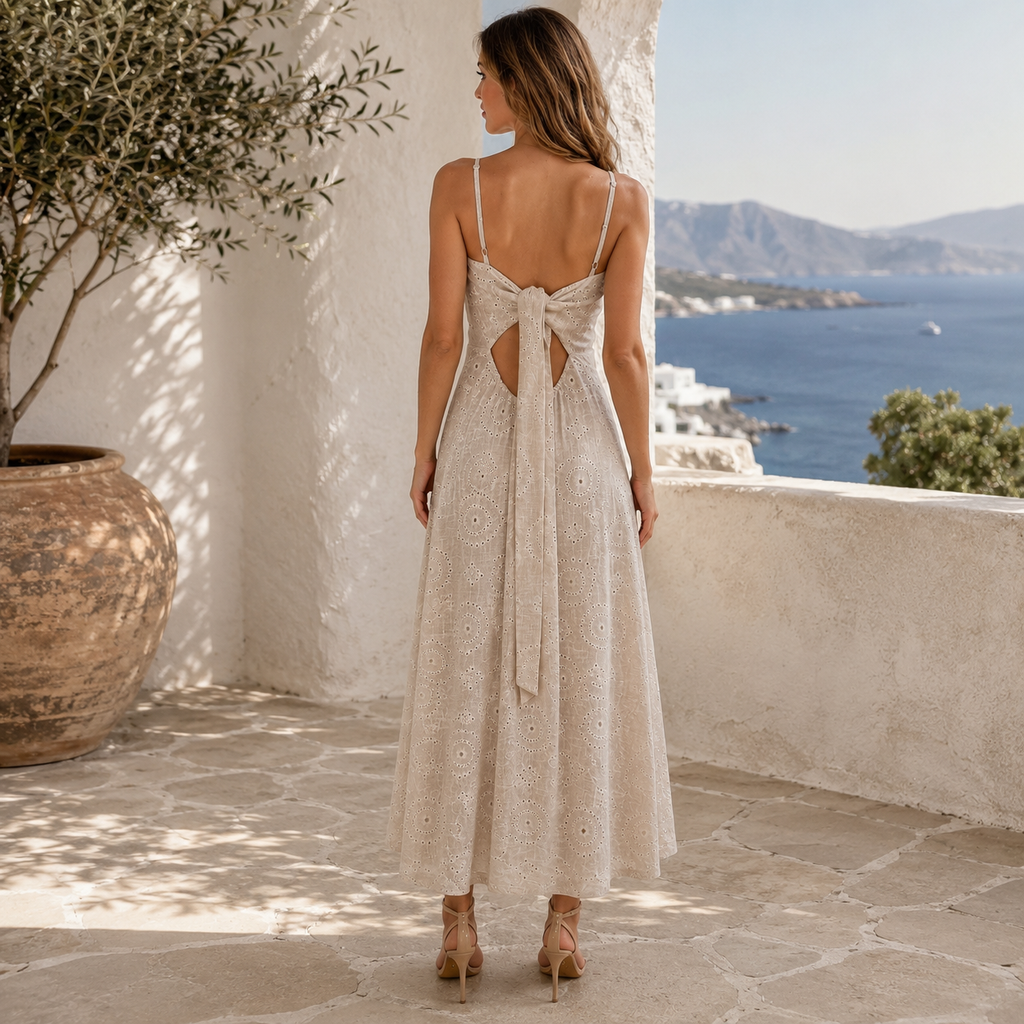 Paloma Tie-Back Midi Dress