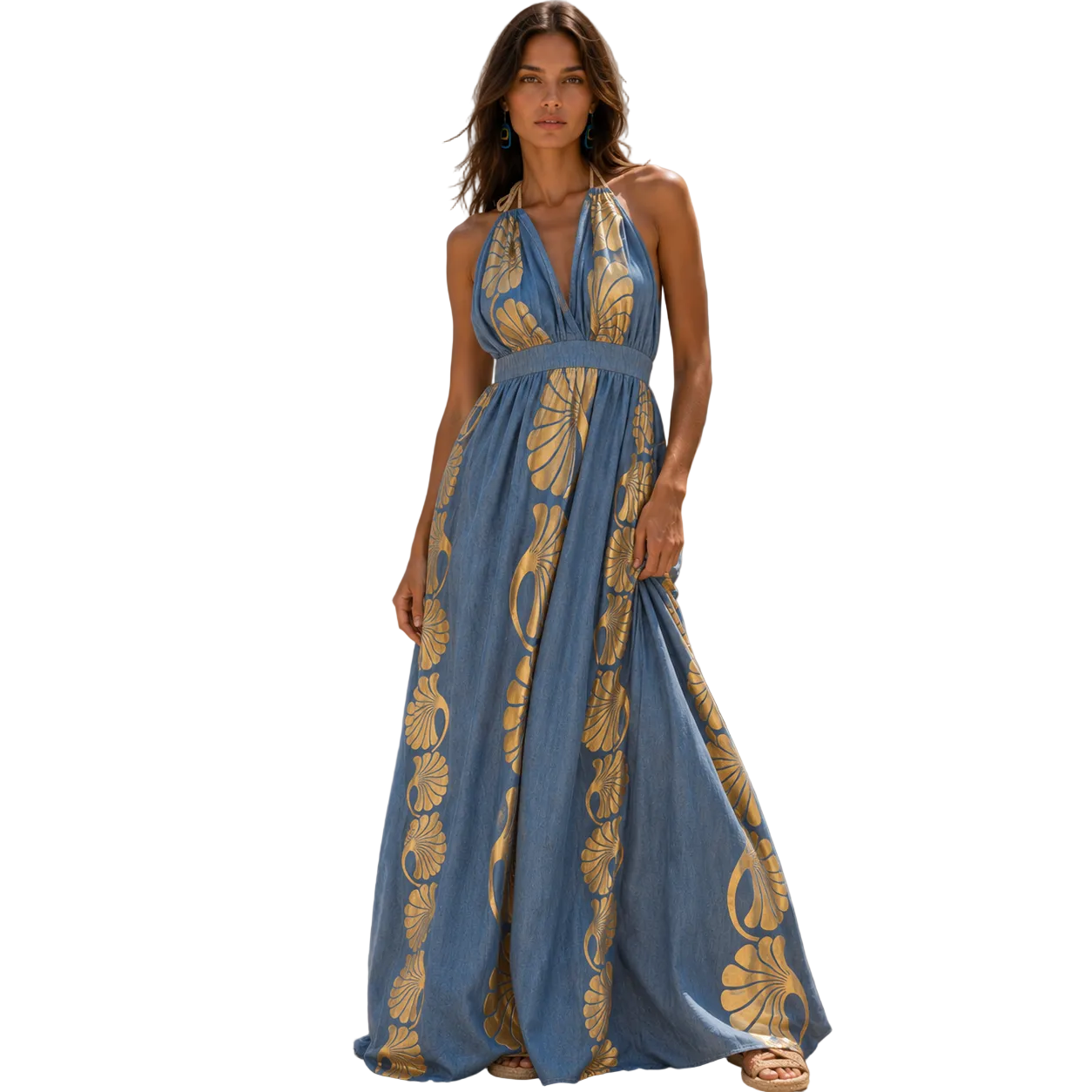 Golden Tide Maxi Dress