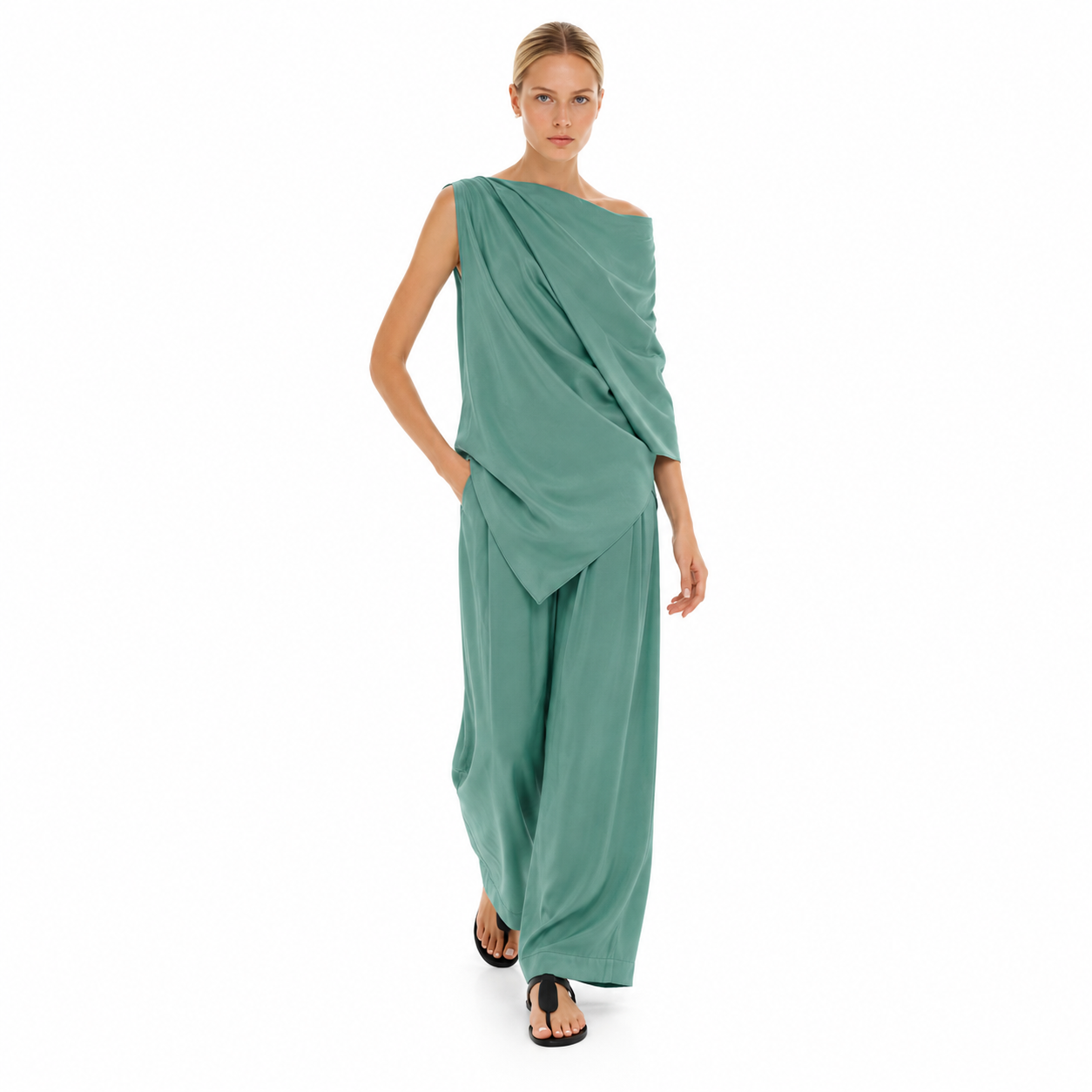 Long Asymmetrical Top – Luxurious Drapery