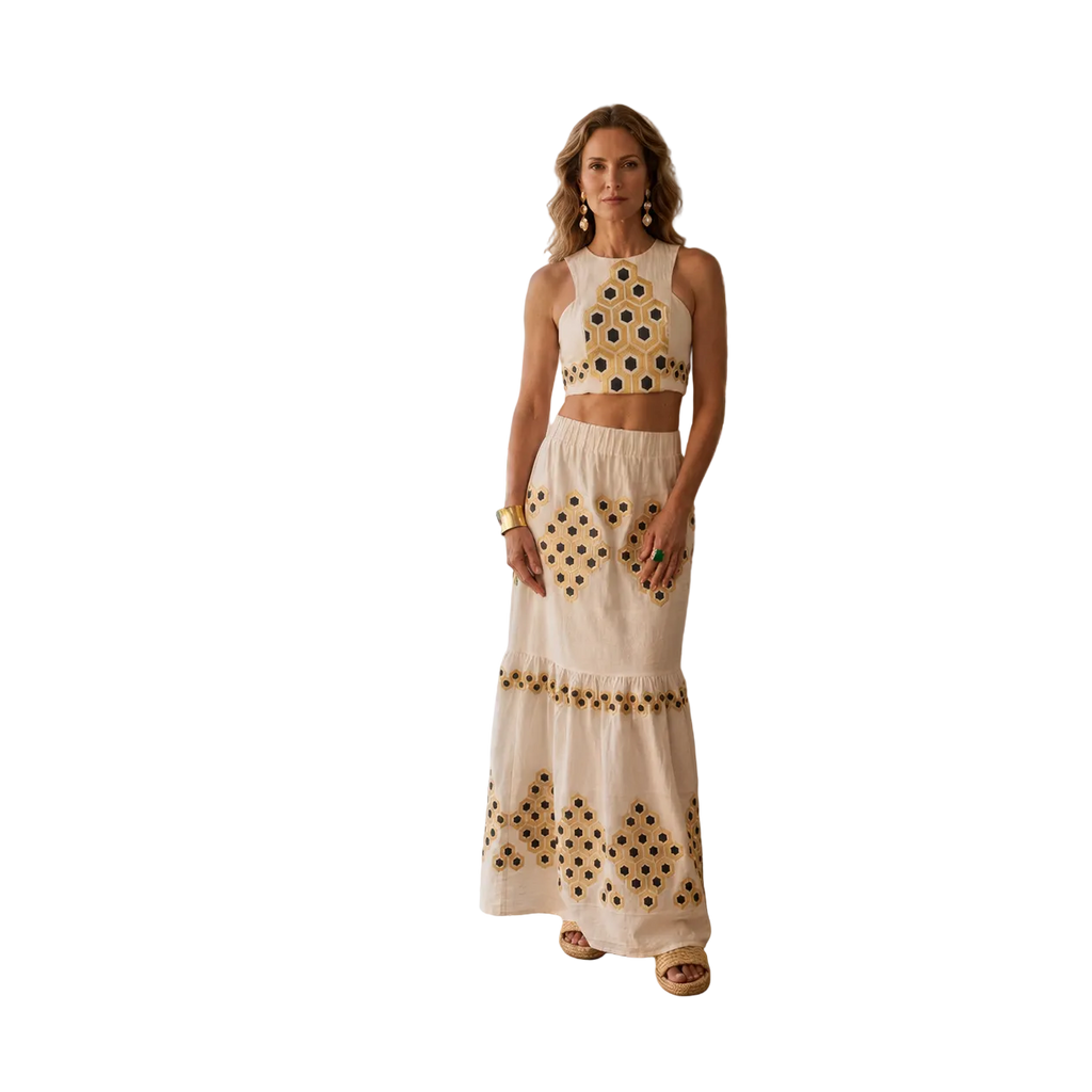 Honey Comb Skirt Set