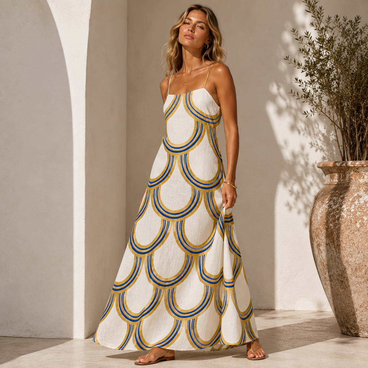 Golden Horizon Maxi Dress