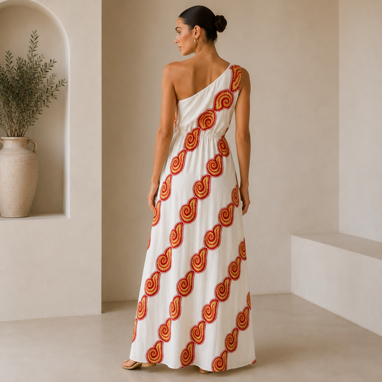 Zeus One Shoulder Maxi Dress