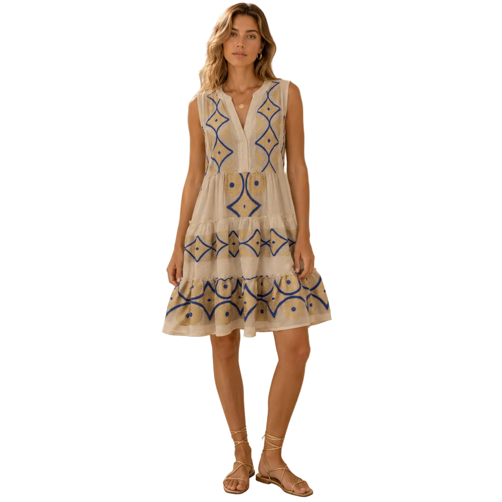 Seabreeze Embroidered Mini Dress