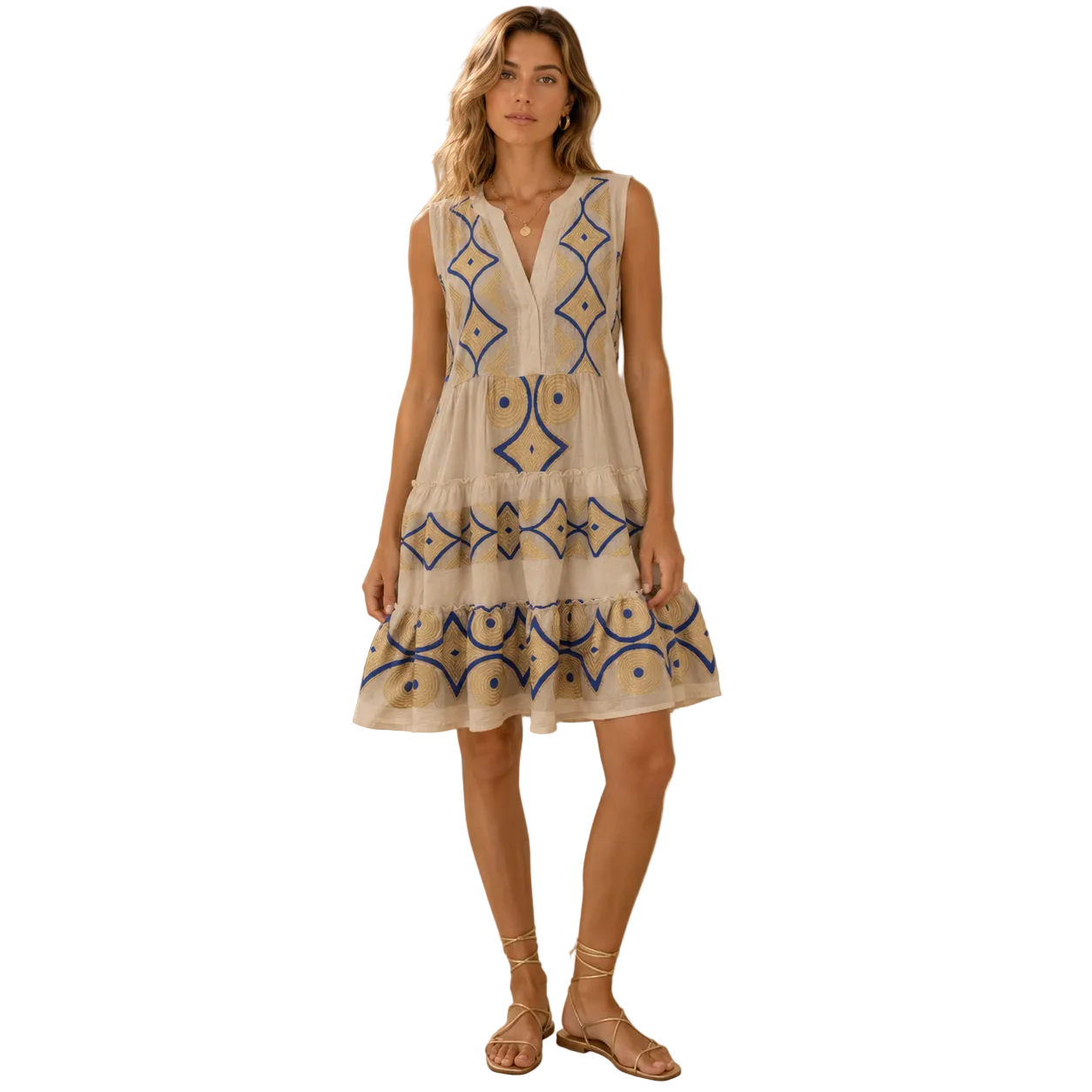 Seabreeze Embroidered Mini Dress