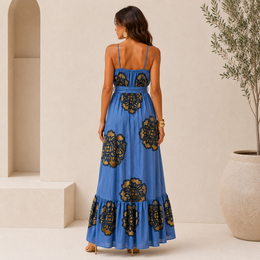 Isla Azure Maxi Dress