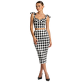 Yvonni Houndstooth Pencil Skirt
