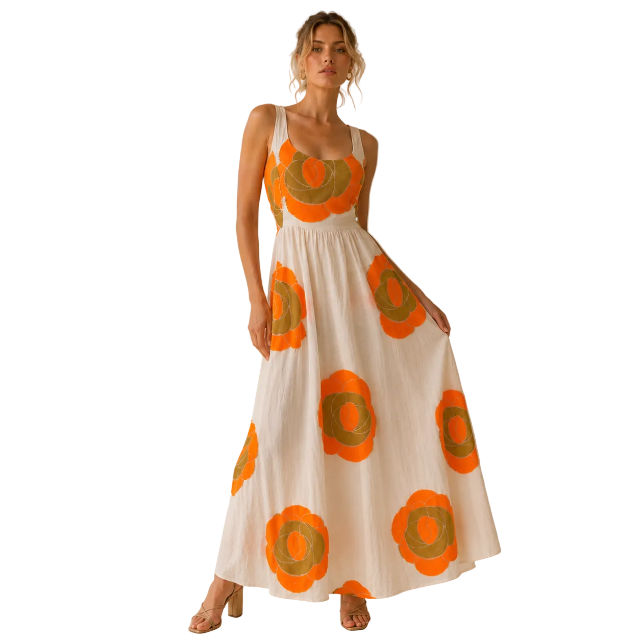 Soleil Open-Back Maxi Dress