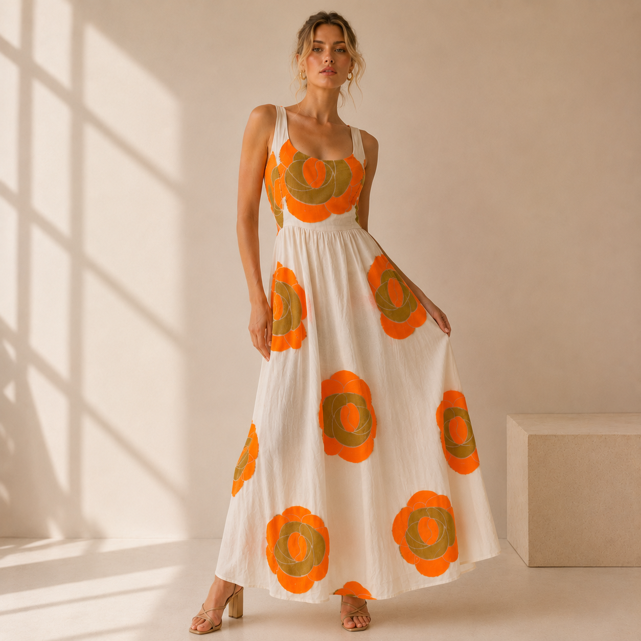 Soleil Open-Back Maxi Dress