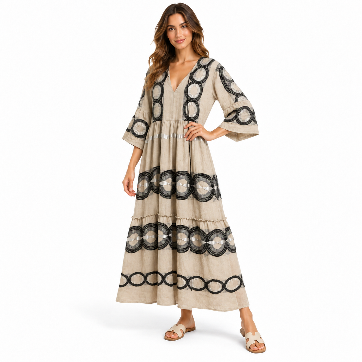 Ianthe Embroidered Maxi Dress
