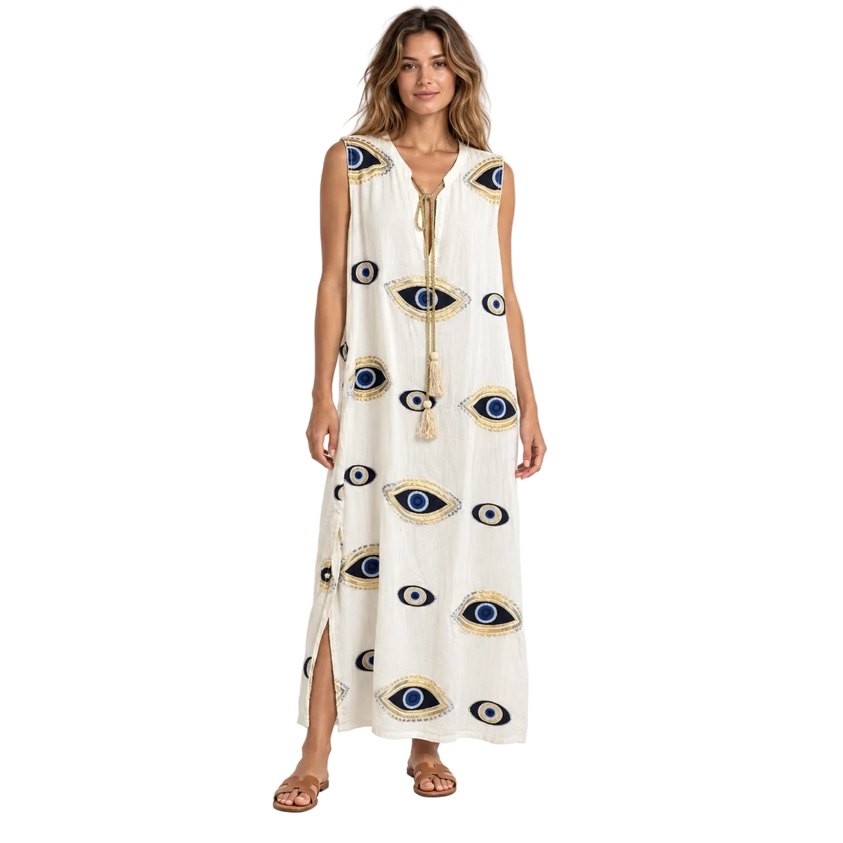 Amalia Evil Eye Maxi Caftan