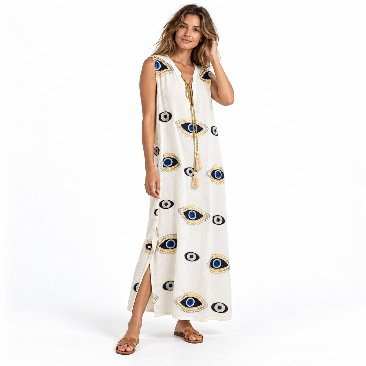 Amalia Evil Eye Maxi Caftan