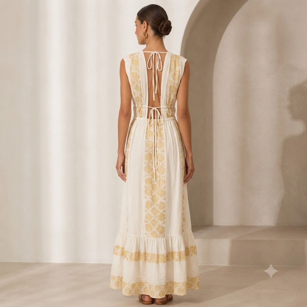 Aurelia Plunge Maxi Dress