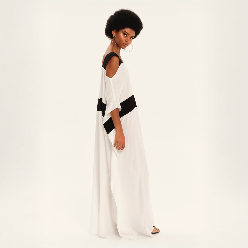 Dimensional Play Maxi Tunic Dress