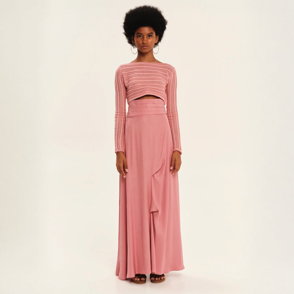 Secret Pleats Maxi Skirt