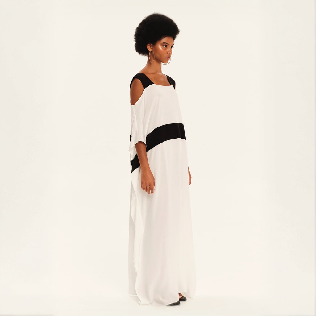 Dimensional Play Maxi Tunic Dress