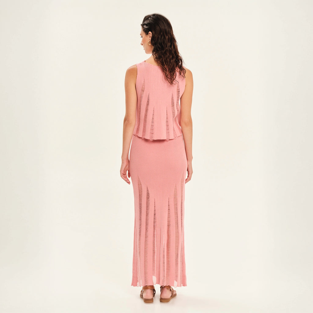 Magic Sunsets Knit Sleeveless Crop Top