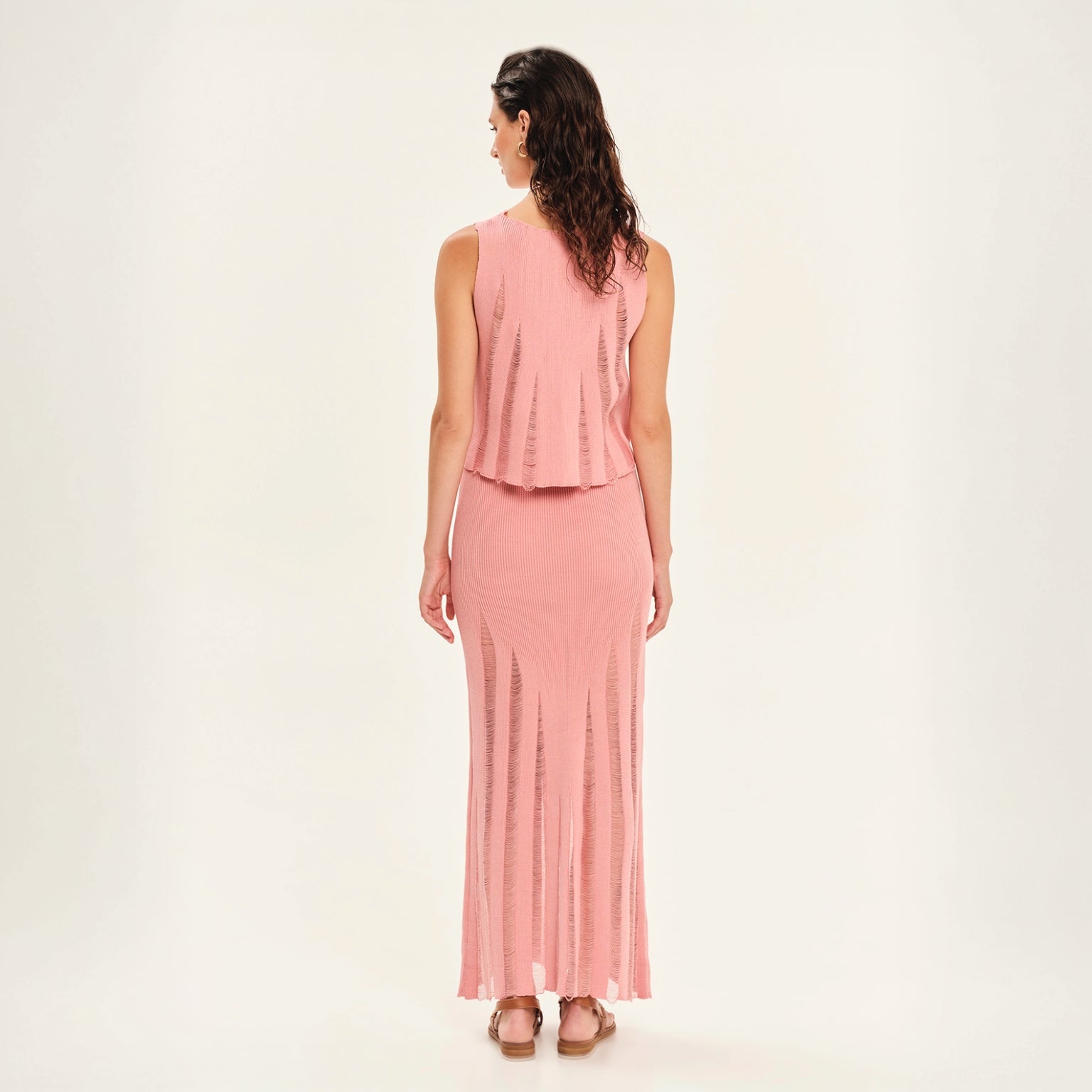 Magic Sunsets Knit Sleeveless Crop Top
