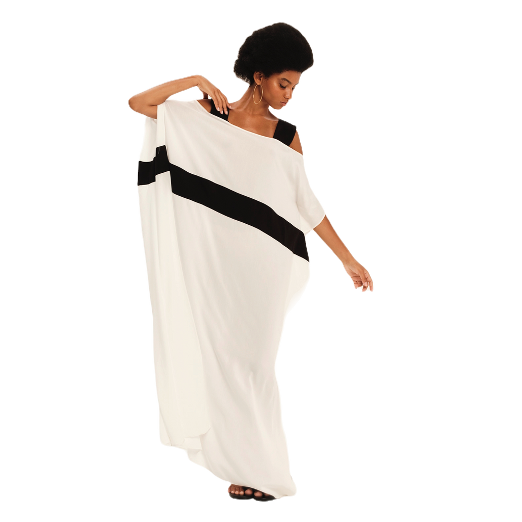 Dimensional Play Maxi Tunic Dress
