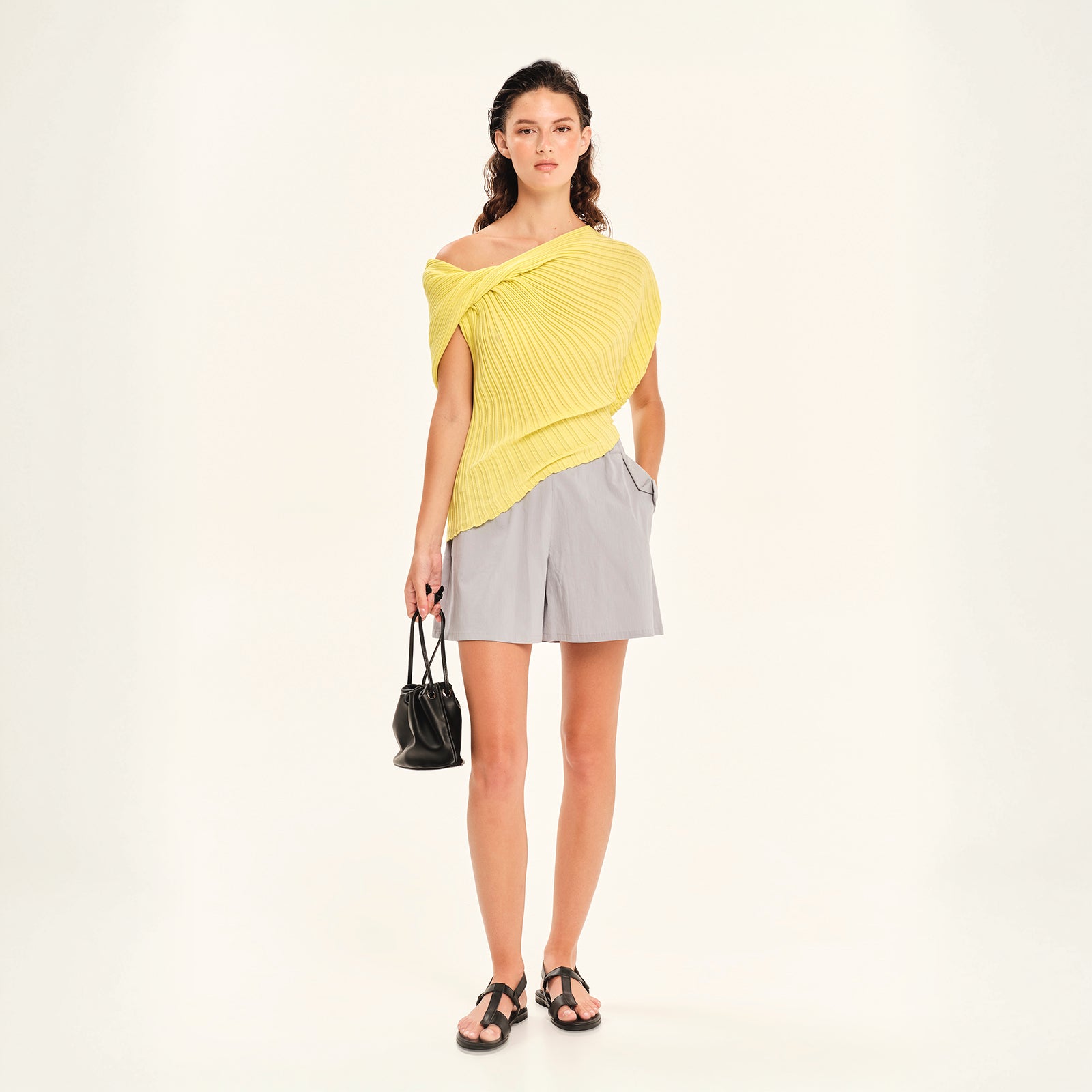Seashells Knit Draped Top