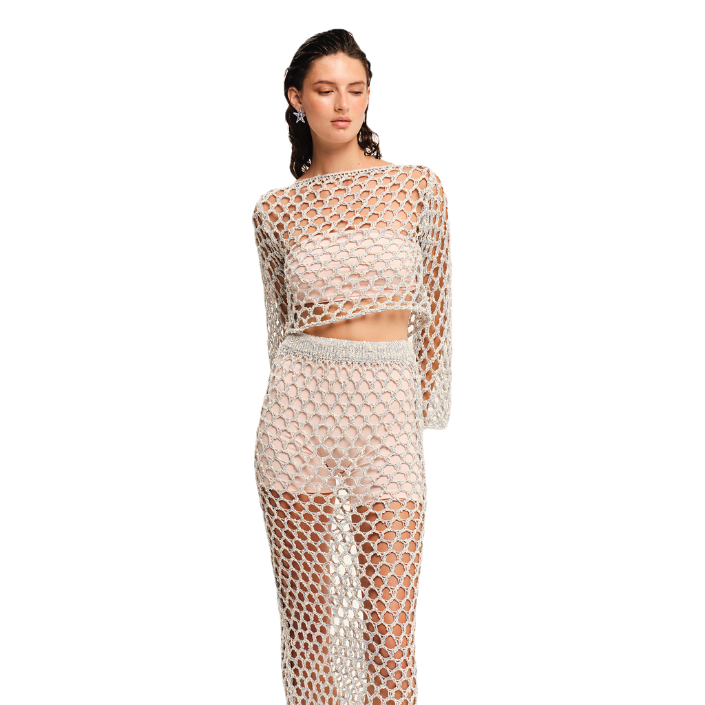 The Golden Hour Knit Midi Skirt