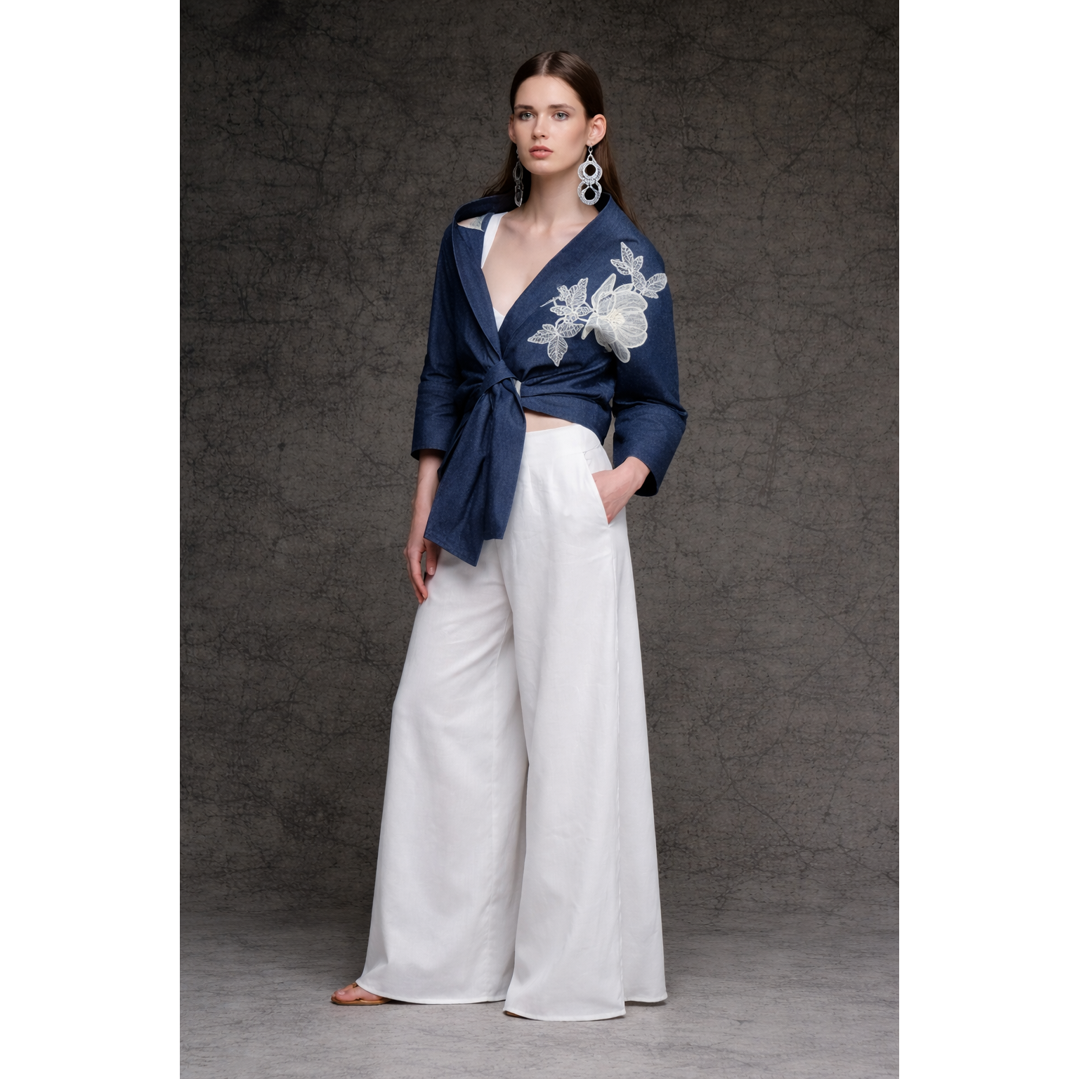 Palmina Shawl with Flower